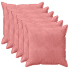 Kussensloop 6 pcs HOUTEN Roze 65 x 65 cm Fluweel