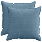Kussensloop 65x65 cm blauw corduroy 2 stuks