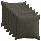 Kussensloop 65x65 cm antraciet corduroy 6 stuks
