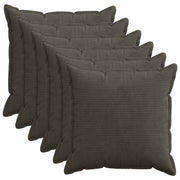 Kussensloop 65x65 cm antraciet corduroy 6 stuks