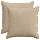 Kussensloop set 2 st taupe 65x65 cm corduroy