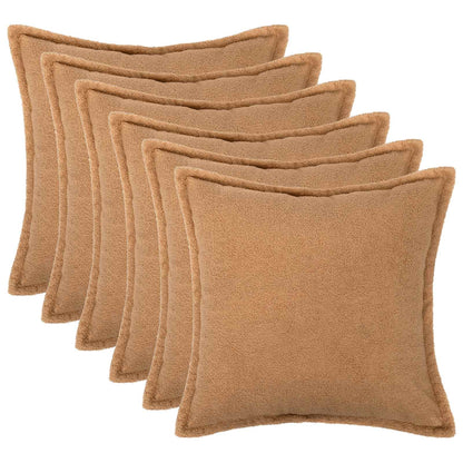 Kussensloop 6 pcs HOUTEN Beige 65 x 65 cm Bouclé