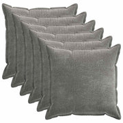 Kussenslopen 6 st donkergrijs 65x65 cm chenille