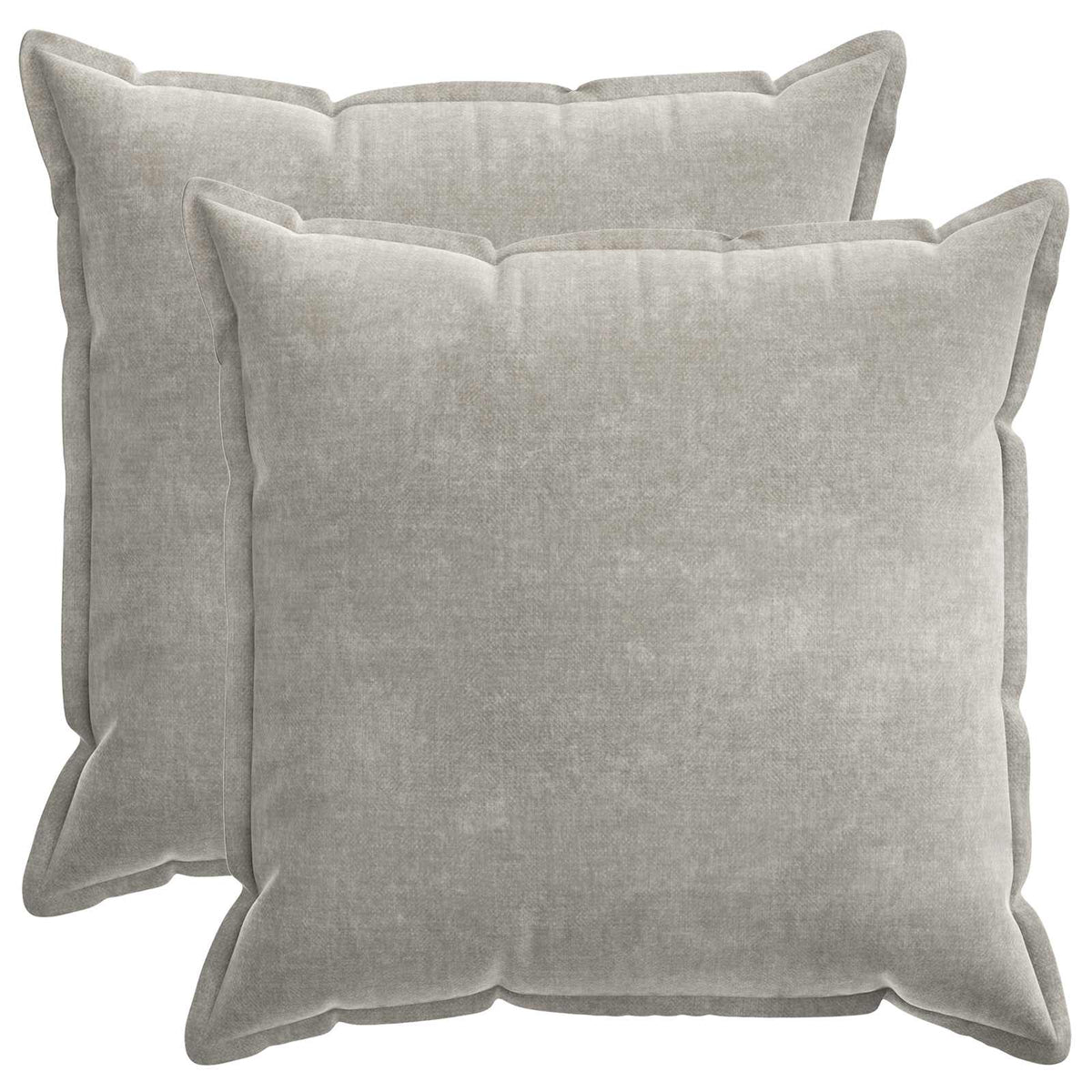 Kussensloop 2 st HOUTEN Lichtgrijs 65 x 65 cm Chenille Stof