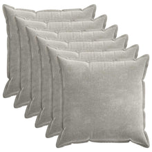 Kussensloop 6 st HOUTEN Lichtgrijs 65 x 65 cm Chenille Stof