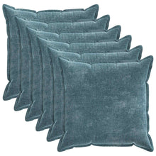 Kussensloop 6 st HOUTEN Blauw 65 x 65 cm Chenille Stof
