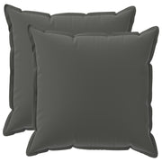 Kussensloop 65x65 cm antraciet 2 stuks polyester