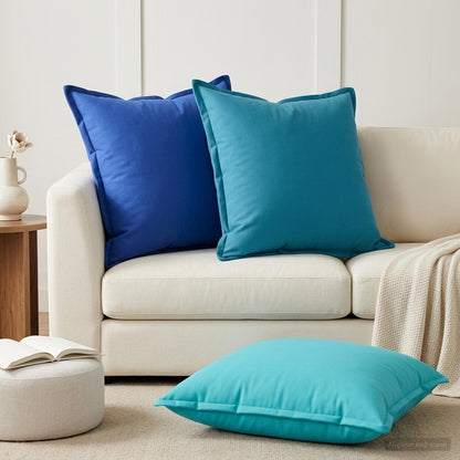 Kussensloop 6 st HOUTEN Turquoise 80 x 80 cm Polyester