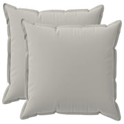 Kussensloop grijs 65x65 cm polyester (2 stuks)