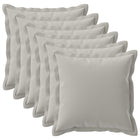 Kussensloop 6 st HOUTEN Grijs 65 x 65 cm Polyester