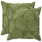 Kussensloop 2 st HOUTEN Bladontwerp 65 x 65 cm Polyester