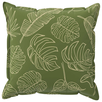 Kussensloop 2 st HOUTEN Bladontwerp 65 x 65 cm Polyester