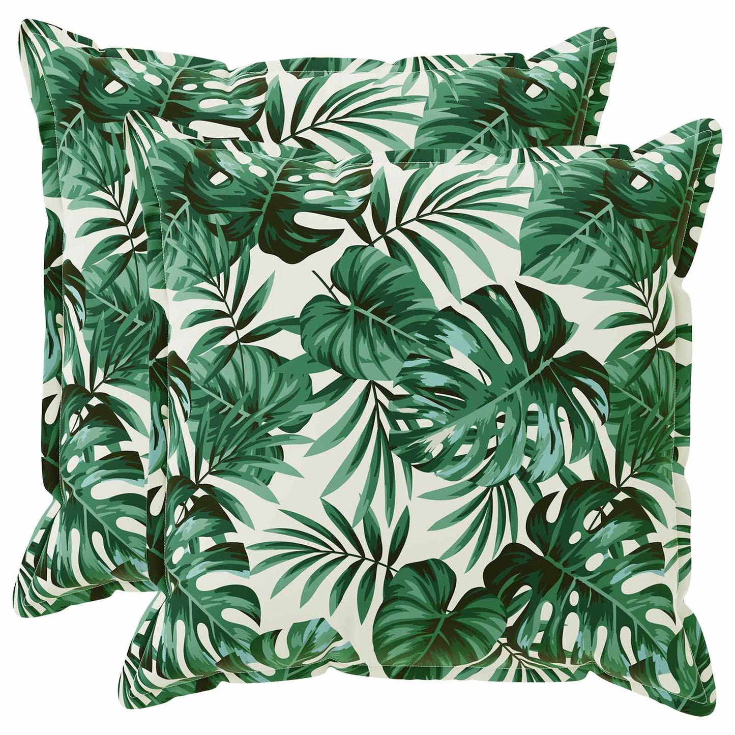 Kussensloop 2 st HOUTEN Bladpatroon 65 x 65 cm Polyester