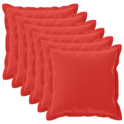 Kussensloop 6 st 65x65 cm polyester rood
