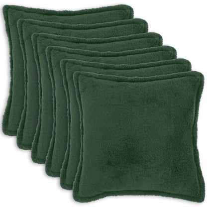 Kussensloop 6 pcs HOUTEN Donkergroen 65 x 65 cm Bouclé