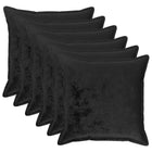 Kussensloop 65x65 cm zwart flanel 6 stuks
