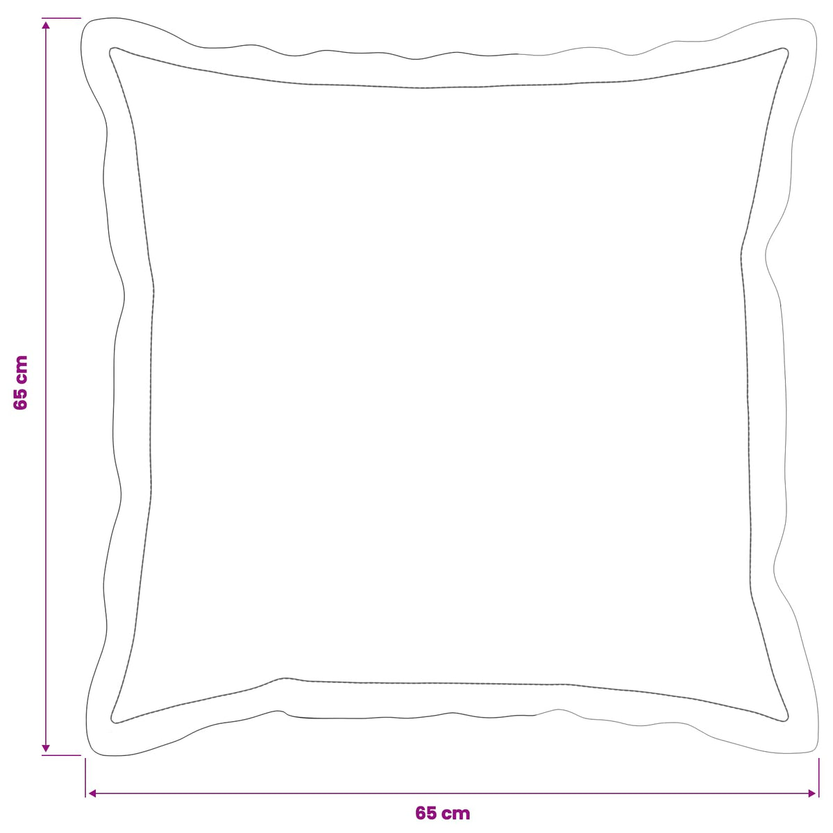Kussensloop 2 st HOUTEN Crèmekleurig 65 x 65 cm