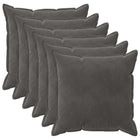 Kussensloop 6 pcs HOUTEN Donkergrijs 70 x 70 cm Fluweel