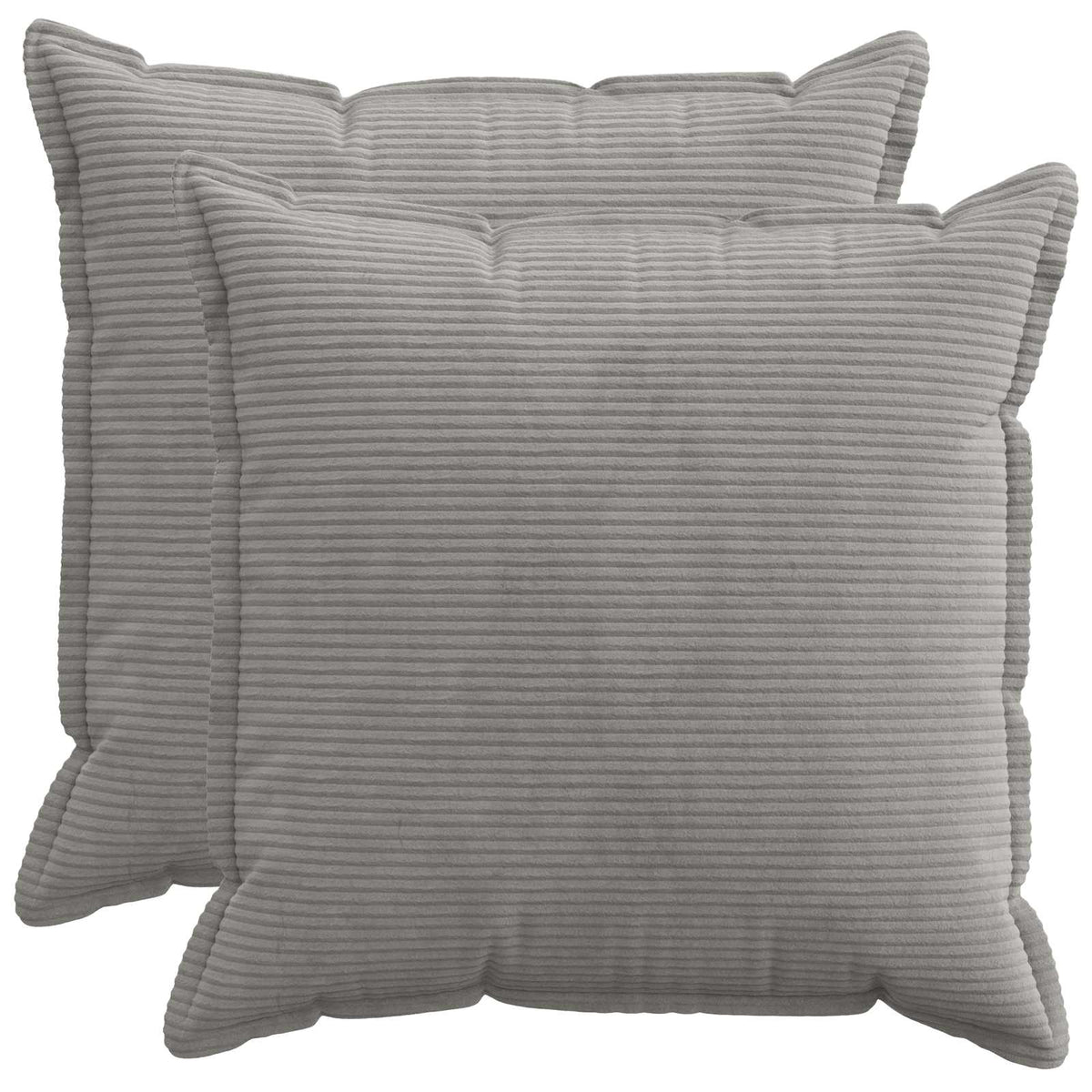 Kussensloop 2 st HOUTEN Lichtgrijs 70 x 70 cm corduroy
