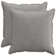 Kussensloop lichtgrijs 70x70 cm corduroy 2 st