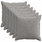 Kussenslopen 6 stuks 70x70 cm lichtgrijs corduroy