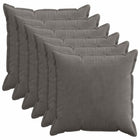Kussensloop set van 6 stuks 70x70 cm donkergrijs corduroy