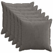 Kussensloop set van 6 stuks 70x70 cm donkergrijs corduroy