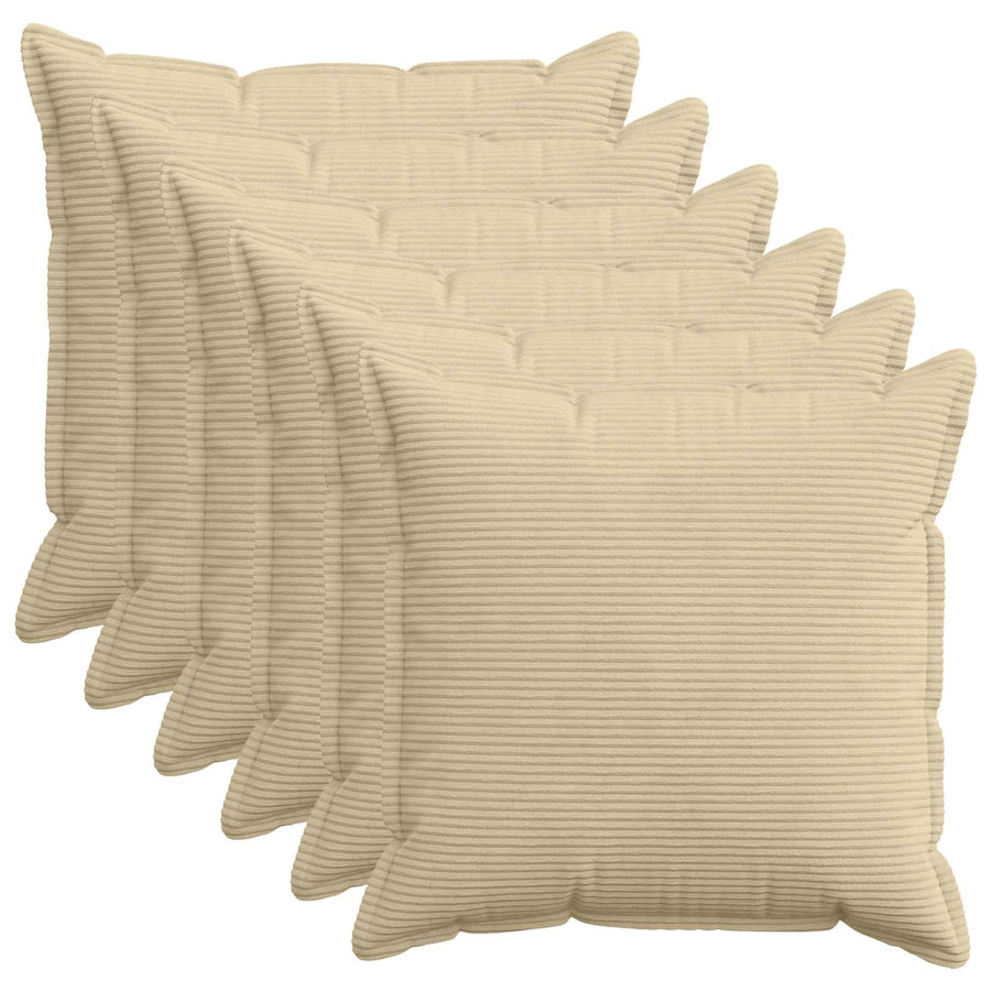 Kussensloop 6 st HOUTEN Lichtgroen Grijs 70 x 70 cm corduroy