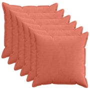 Kussensloop 6 st 70x70 cm rood-oranje corduroy