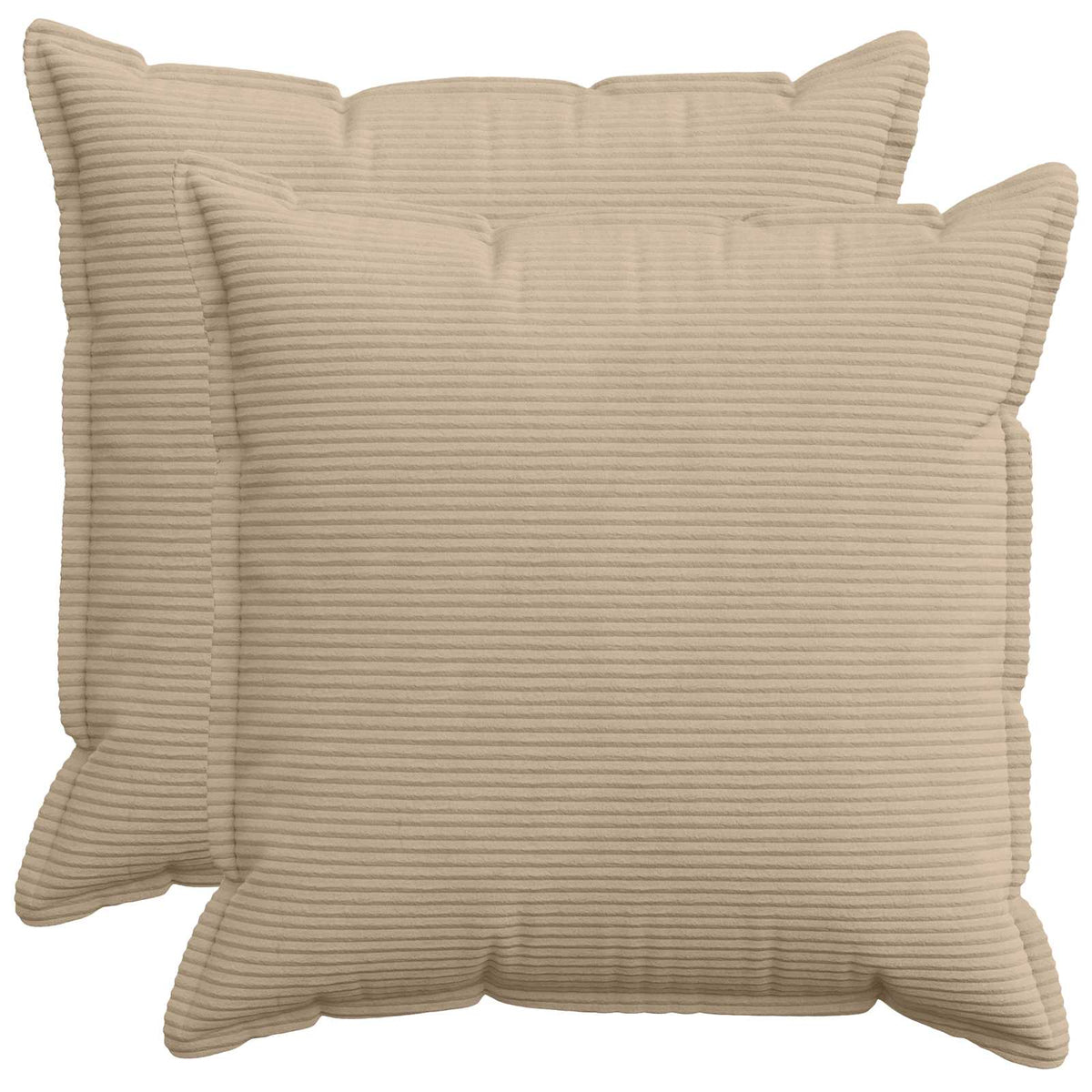 Kussensloop 2 st HOUTEN Taupe 70 x 70 cm corduroy