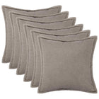 Kussensloop set 6 stuks lichtgrijs 70x70 cm bouclé
