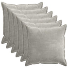 Kussenhoes lichtgrijs chenille 70x70 cm (6 stuks)