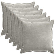 Kussenhoes lichtgrijs chenille 70x70 cm (6 stuks)