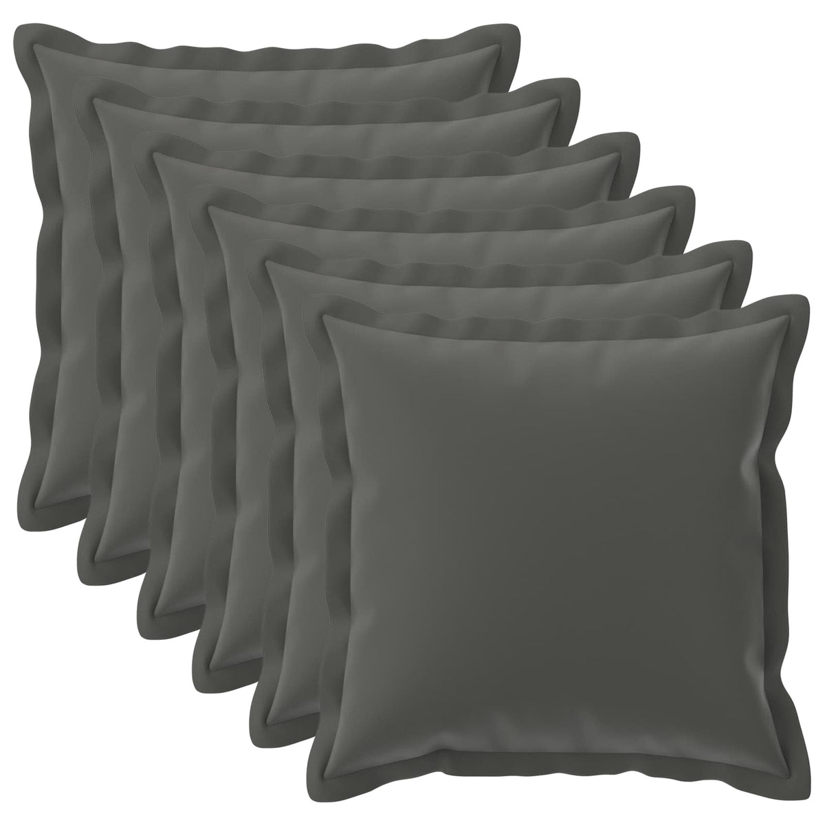 Kussensloop 6 st HOUTEN Antraciet 70 x 70 cm Polyester