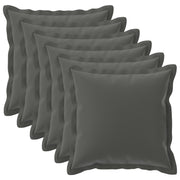 Kussensloop 6 st antraciet 70x70 cm polyester