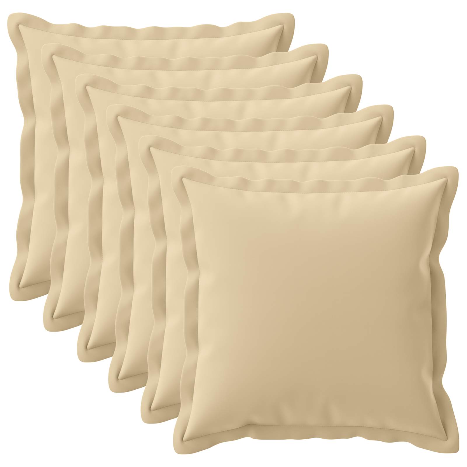 Kussensloop 6 st HOUTEN Beige 70 x 70 cm Polyester