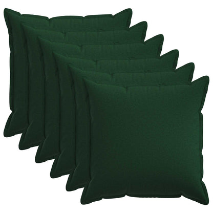 Kussensloop 6 st HOUTEN Donkergroen 80 x 80 cm Faux Linnen