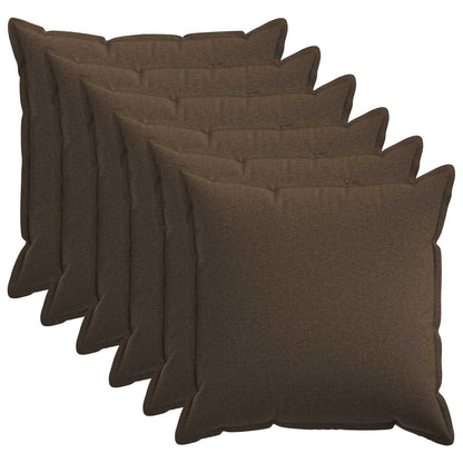 Kussensloop 6 pcs HOUTEN Taupe 80 x 80 cm Faux Linnen