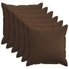 Kussensloop 80x80 cm bruin faux linnen (6 stuks)