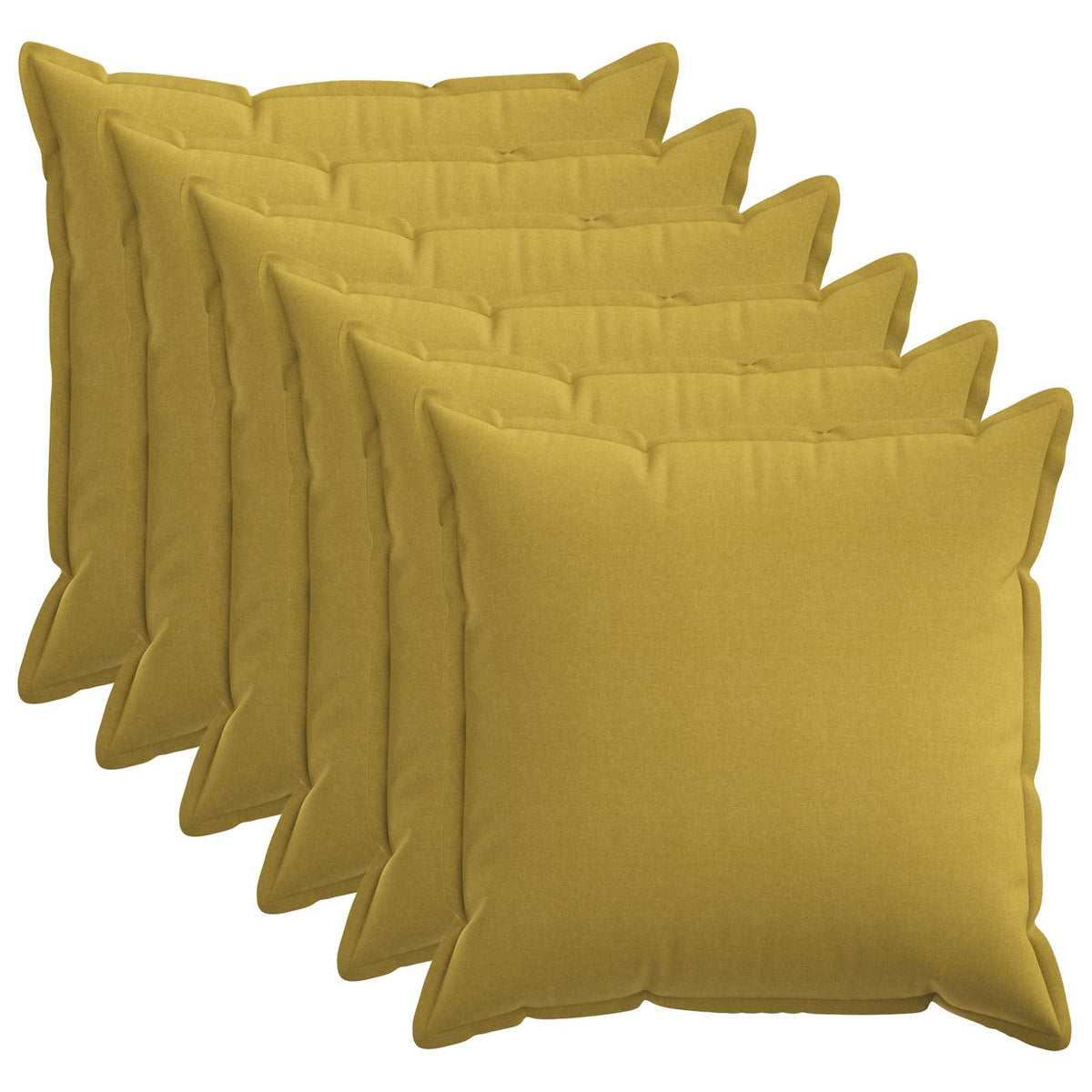 Kussensloop 6 pcs HOUTEN Lichtgroen 80 x 80 cm Faux Linnen
