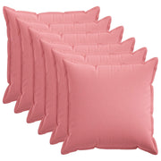 Kussensloop 80x80 cm roze faux linnen 6 stuks
