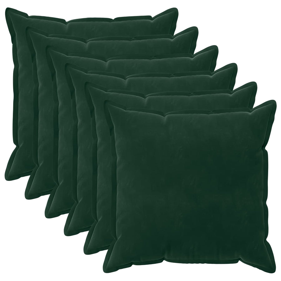Kussensloop 6 pcs HOUTEN Donkergroen 80 x 80 cm Fluweel