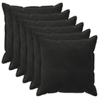 Kussensloop 6 pcs HOUTEN Zwart 80 x 80 cm Fluweel