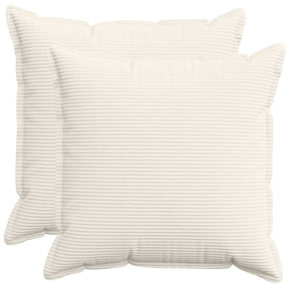 Kussensloop 2 st HOUTEN Crèmekleurig 80 x 80 cm corduroy