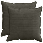 Kussensloop antraciet 80x80 cm set van 2 corduroy