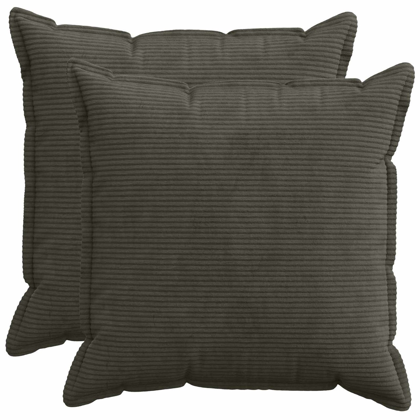 Kussensloop 2 st HOUTEN Antraciet 80 x 80 cm corduroy