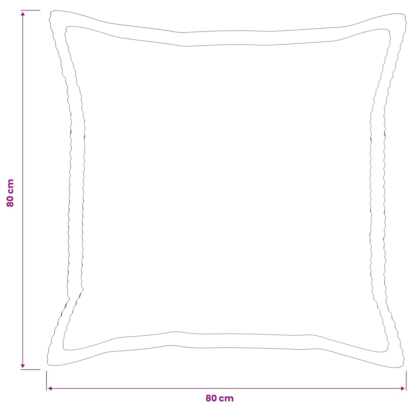 Kussensloop 2 st HOUTEN Antraciet 80 x 80 cm corduroy
