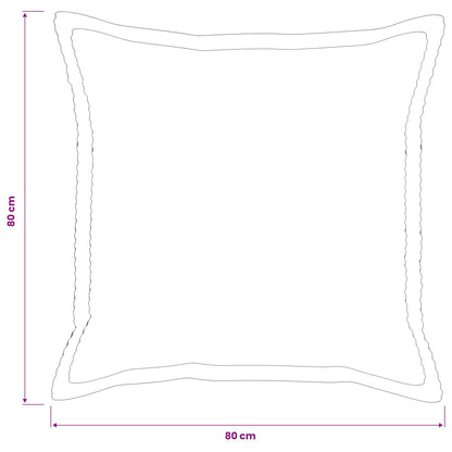 Kussensloop 2 st HOUTEN Antraciet 80 x 80 cm corduroy
