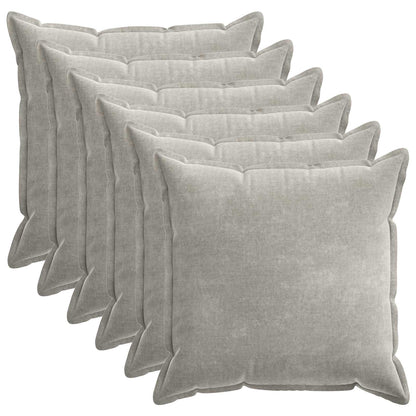 Kussensloop 6 st HOUTEN Lichtgrijs 80 x 80 cm Chenille Stof