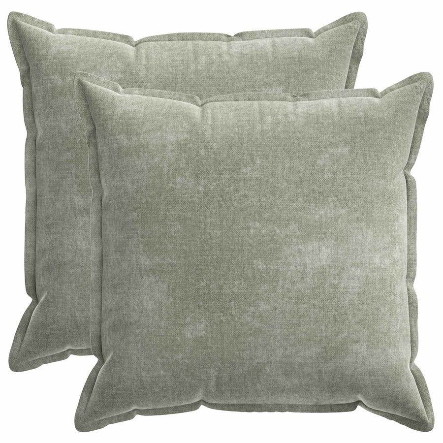 Kussensloop 2 st HOUTEN Groen 80 x 80 cm Chenille Stof